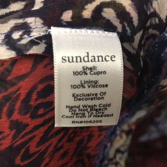 Sundance Cardigan Topper Mixed Print Sheer Size S Button Front Flowy Boho - Picture 14 of 14